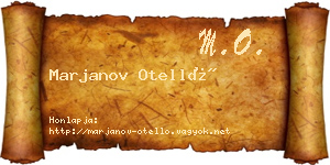 Marjanov Otelló névjegykártya